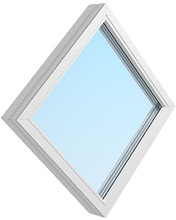 Energi Aluminium Diagonalt Fönster, Kvadrat 11 X 11