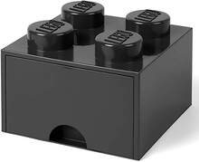LEGO Storage 4 Knob Brick - 1 Drawer (Black)