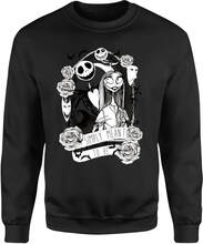 Disney The Nightmare Before Christmas Jack Skellington And Sally Black Sweatshirt - S