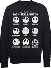 Disney The Nightmare Before Christmas Jack Pumpkin Faces Black Sweatshirt - S