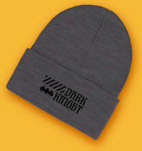 Dark Knight Embroidered Logo Beanie - Black