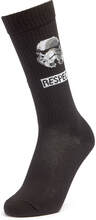 Men's Storm Trooper Face Sports Socks - Black - UK 4-7.5