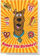 Scooby Doo 5th Birthday Greetings Card - Standard Card