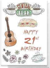 Friends Birthday 21st Greetings Card - Standard Card