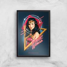 Wonder Woman Welcome To The 80s Giclee Art Print - A3 - Black Frame