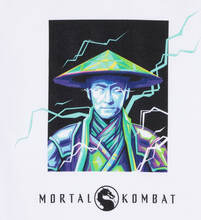 Mortal Kombat Raiden Unisex Ringer T-Shirt - White/Black - L - White