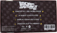 Back to the Future 24k Gold Plated Biff Tannen Museum Entrance Ticket Replica