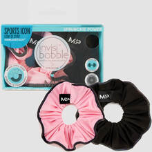 MP X Invisibobble® Reflective Power Sprunchie odblaskowa gumka do włosów – czarna/różowa – 2 SZTUKI W OPAKOWANIU