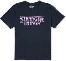 Stranger Things Chrome Logo Men's T-Shirt - Navy - S - Navy