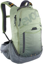 Evoc Trail Pro Protector 16L Backpack - L/XL - Light Olive/Carbon Grey