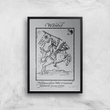 The Witcher Nilfgaardian War Criminal Giclee Art Print - A4 - Black Frame