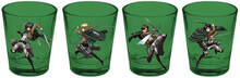 Attack On Titan Character 4 Pack Mini Glass Set