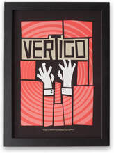 Hitchcock Vertigo Giclee Art Print - A4 - Black Frame