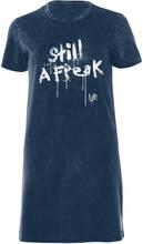 Korn Still A Freak Women's T-Shirt Dress - Navy Acid Wash - XXL