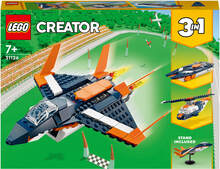 LEGO Creator: 3 in 1 Supersonic Jet, Helicopter & Boat Toy (31126)