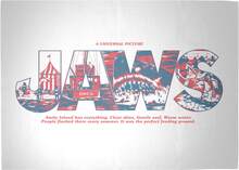Decorsome x Jaws Text Illustration Woven Rug - Large