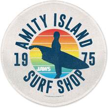 Jaws Amity Island Surf Shop Round Bath Mat