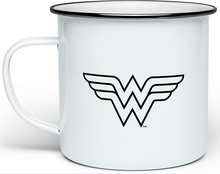 Wonder Woman Logo Enamel Mug - White