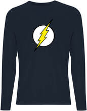 Justice League Flash Logo Men's Long Sleeve T-Shirt - Navy - XS - Navy