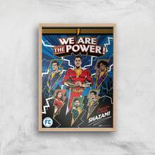 Shazam! Fury of the Gods We Are The Power! Giclee Art Print - A4 - Wooden Frame