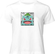 Pokémon Pokédex Bulbasaur #0001 Women's Cropped T-Shirt - White - XS