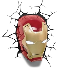 3D Marvel Iron Man Face Light