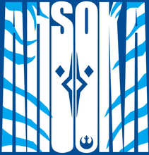 Ahsoka Type Logo Men's T-Shirt - Blue - S - Blue