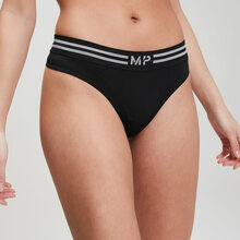 MP Women's Seamless Thong - Black - XXS