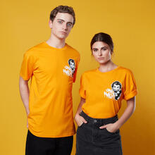 Batman Grafitti Print Oversized T-Shirt - Orange - S