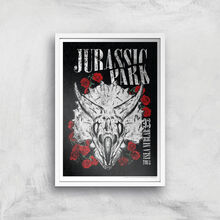 Jurassic Park Isla Nublar 93 Giclee Art Print - A2 - White Frame