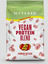 Vegansk proteinblanding – limited-edition-smag af Jelly Belly - Strawberry Cheesecake