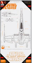 Star Wars Episode VII Glass Poster - X-Wing Fighter (50 x 25cm)