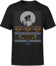 E.T Phone Home Fairisle Men's Christmas T-Shirt - Black - M