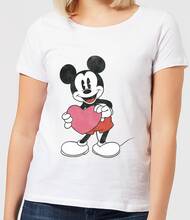 Disney Mickey Mouse Heart Gift Women's T-Shirt - White - S - White