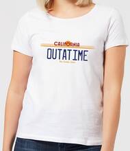 Back To The Future Outatime Plate Women's T-Shirt - White - S