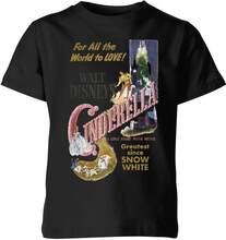 Disney Disney Princess Cinderella Retro Poster Kids' T-Shirt - Black - 3-4 Years - Black