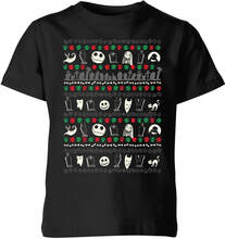 The Nightmare Before Christmas Jack Sally Zero Faces Kids' T-Shirt - Black - 3-4 Years