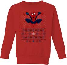 Marvel Avengers Spider-Man Kids Christmas Jumper - Red - 3-4 Years