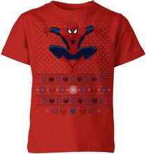 Marvel Avengers Spider-Man Kids Christmas T-Shirt - Red - 3-4 Years