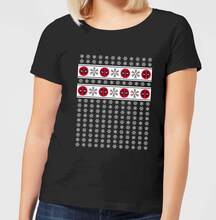 Marvel Deadpool Snowflakes Women's Christmas T-Shirt - Black - S - Black