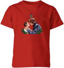 Star Wars Mistletoe Kiss Kids' Christmas T-Shirt - Red - 5-6 Years - Red