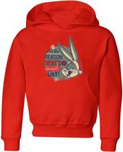 Looney Tunes I'm The Reason There Is A Naughty List Kids' Christmas Hoodie - Red - 3-4 Years - Red