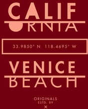 Venice Beach Sweatshirt - Burgundy - M