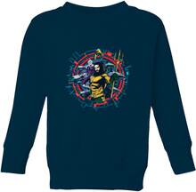 Aquaman Circular Portrait Kids' Sweatshirt - Navy - 9-10 Years - Navy