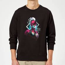 Captain Marvel Neon Warrior Sweatshirt - Black - M - Black