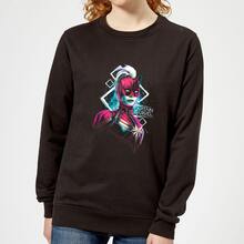 Captain Marvel Neon Warrior Women's Sweatshirt - Black - XS - Black