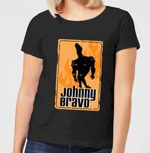 Johnny Bravo Fire Women's T-Shirt - Black - S - Black