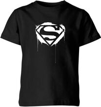 Justice League Graffiti Superman Kids' T-Shirt - Black - 3-4 Years - Black