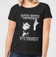 David Bowie Heroes Earls Court Women's T-Shirt - Black - S