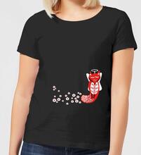 Flower Fox Women's T-Shirt - Black - 3XL - Black